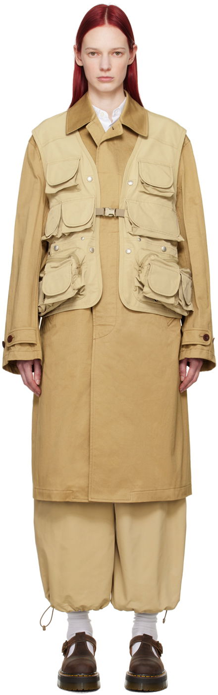 Prsluk Junya Watanabe Overlay Utility Coat Bež | WM-C001-051