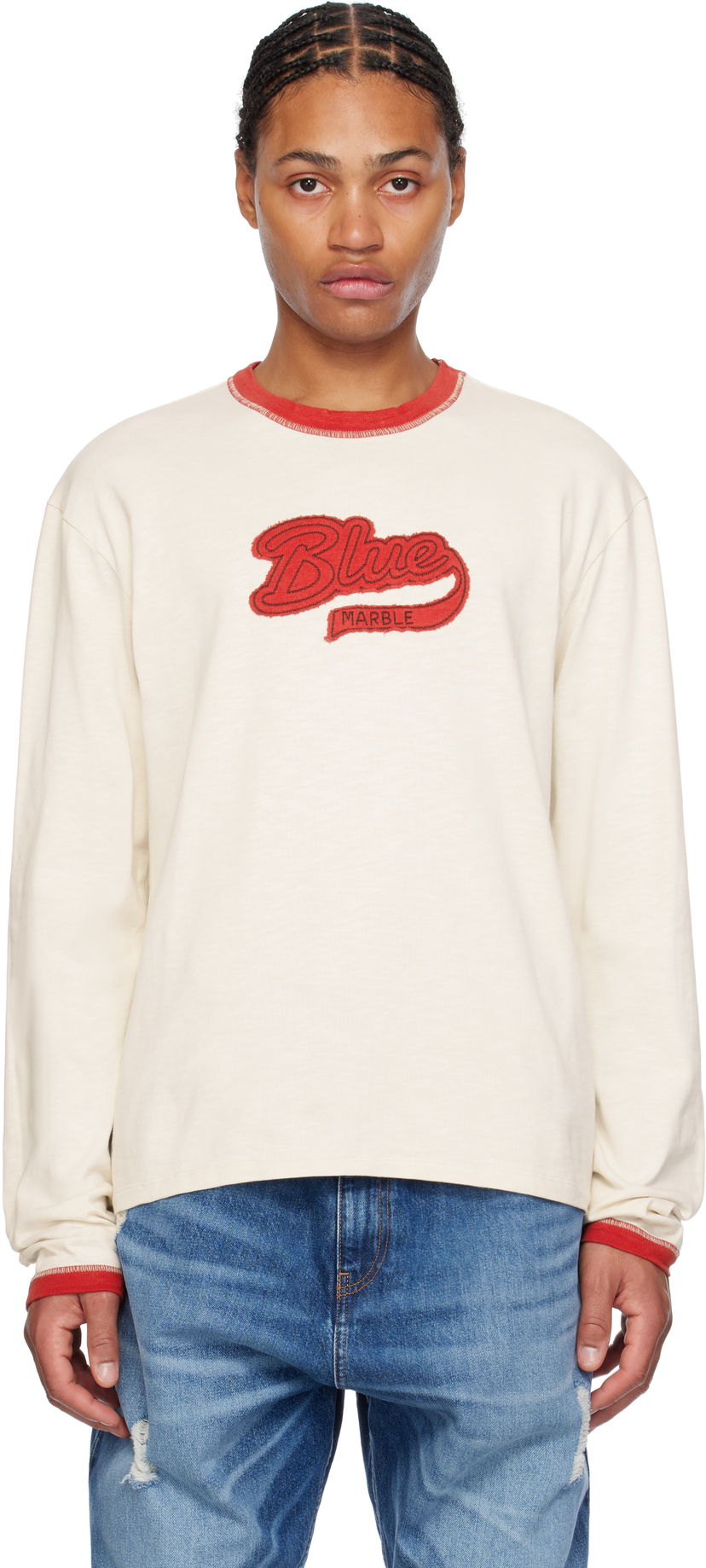 Dukserice Bluemarble Cotton Flame Graphic T-Shirt Bijela | TS49 JE36B24 WHT