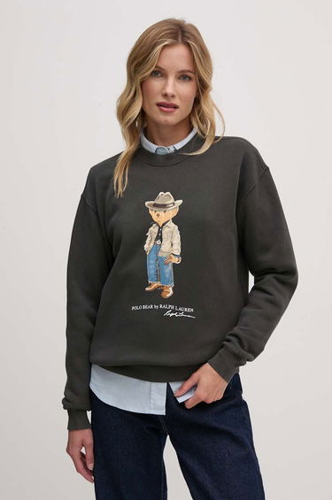 Dukserice Polo by Ralph Lauren Cowboy Bear Graphic Sweatshirt Siva | 211941193, 0
