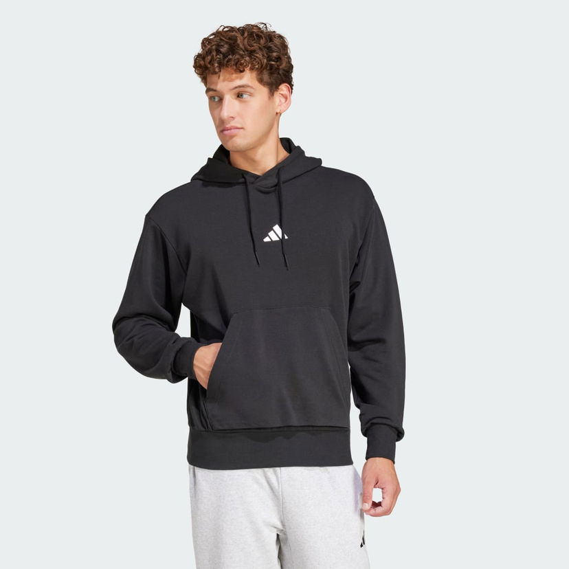 Dukserice adidas Performance Essentials Feel Cozy Terry Hoodie Crna | JE3849