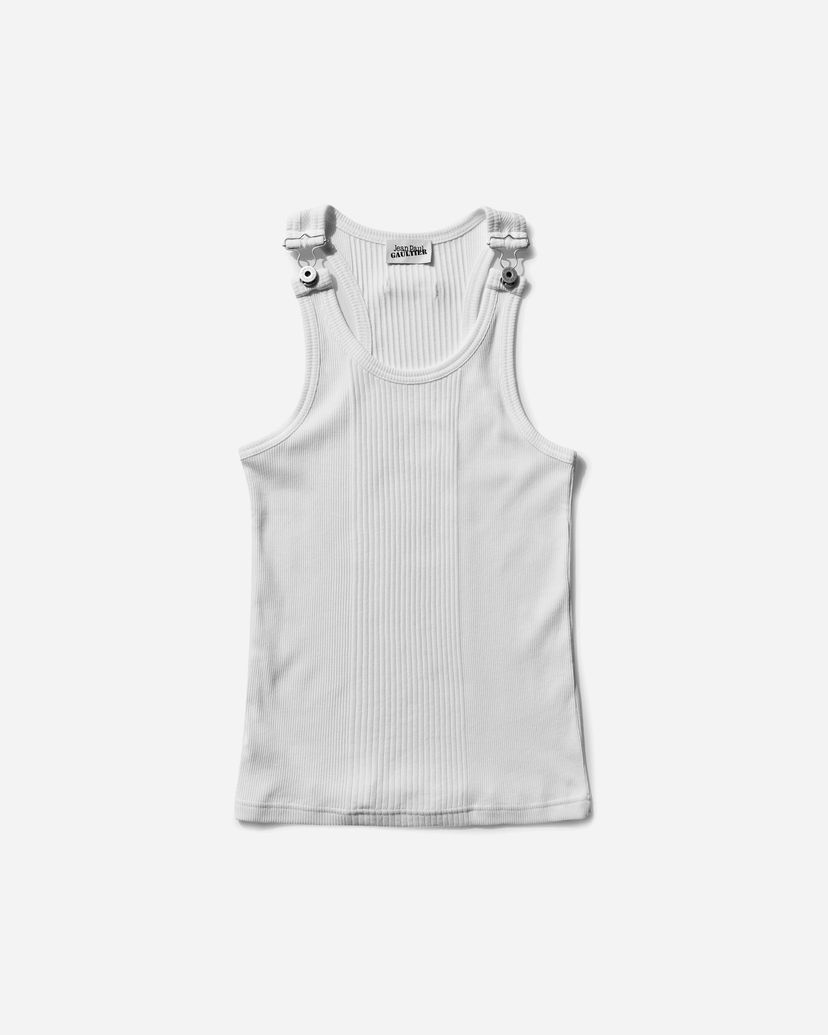 Majica bez rukava Jean Paul Gaultier Patch Tank Top Bijela | 24-25-U-DB023-J054 01