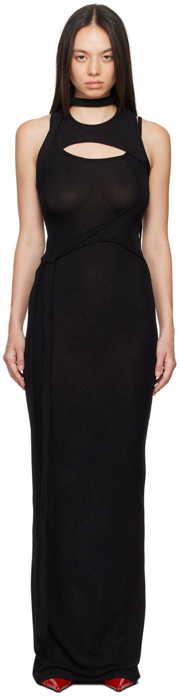 Haljina Ottolinger Ottolinger Layered Cutout Maxi Dress Crna | 1040304921