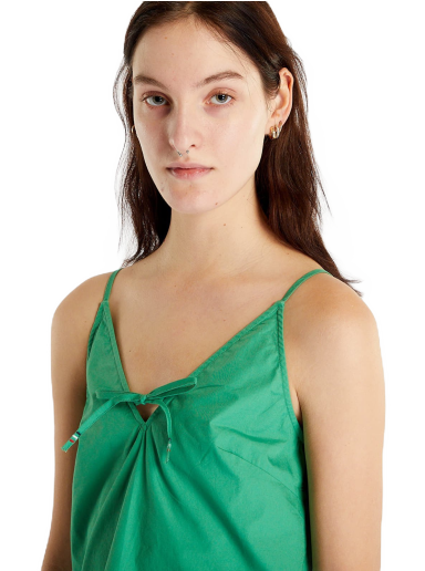 Majica bez rukava Tommy Hilfiger Poplin Strappy Top Zelena | DW0DW15200 LY3