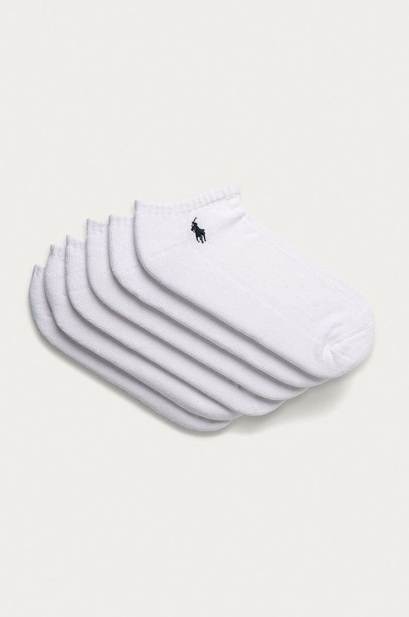 Čarape Polo by Ralph Lauren Ralph Lauren Trainer Liner Socks Six-Pack Bijela | 449723765002