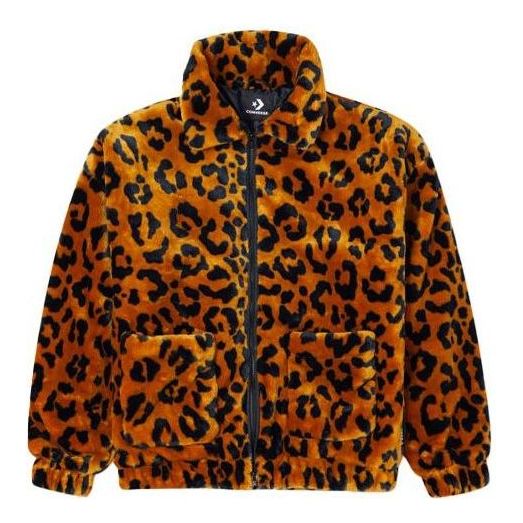 Bomber jakna Converse Converse Retro Leopard Print Loose Jacket Smeđa | 10022557-A01