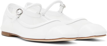 Odjeća Aeyde Aeyde Uma Mesh Toe-Cap Ballerina Flats Bijela | A11-FL-RKLS08FL181-SS25-1020-007, 3