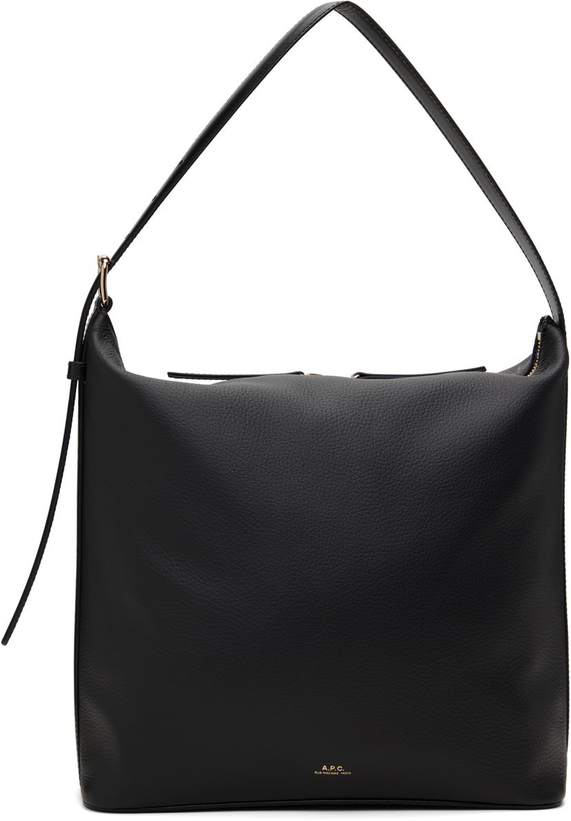 Torba za rame A.P.C. Leather Shoulder Bag Crna | PXCBL-F61902