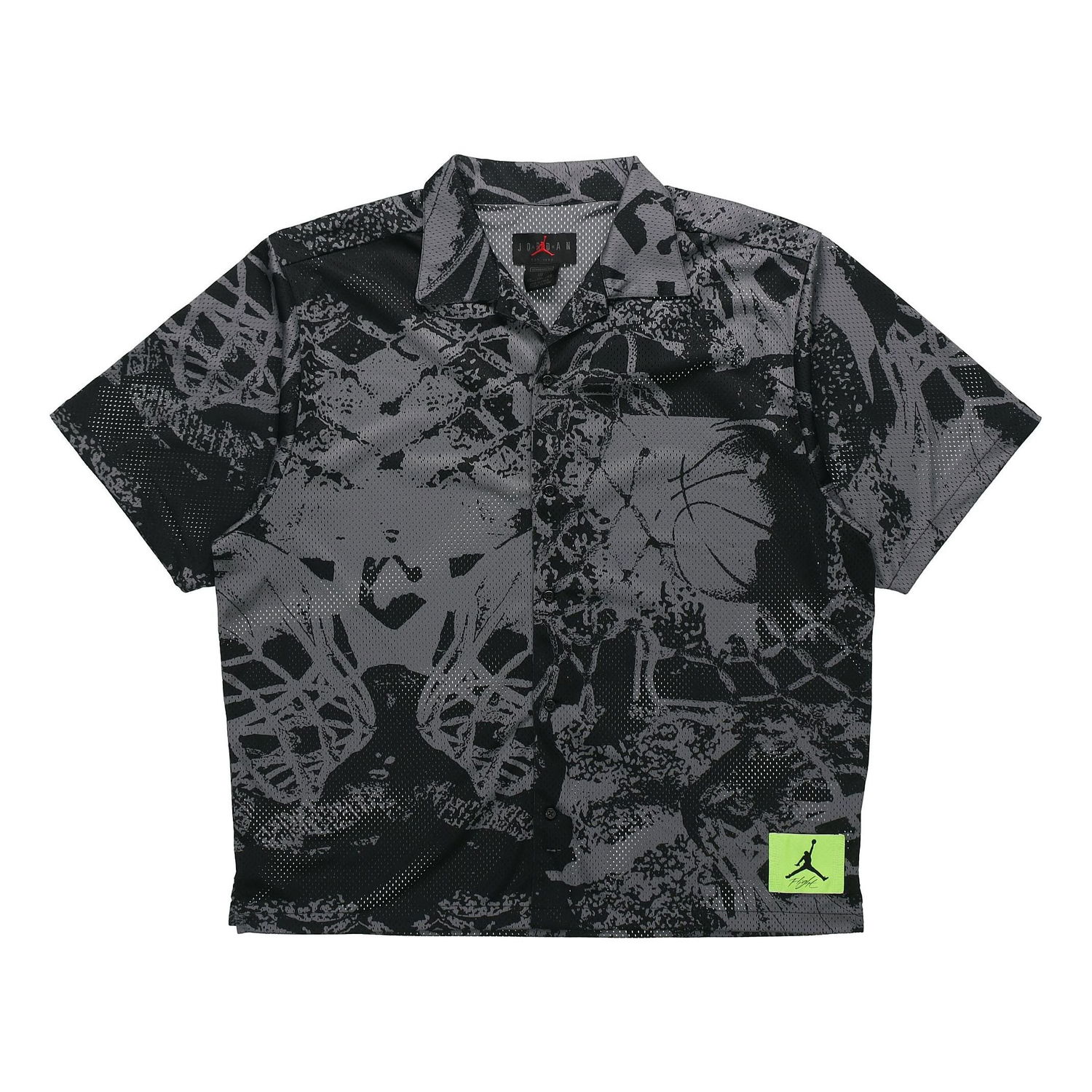 Košulja Jordan Jordan Flight Knitted Printed Wide Loose Basketball Short Sleeve Shirt Crna | CZ4736-010, 0