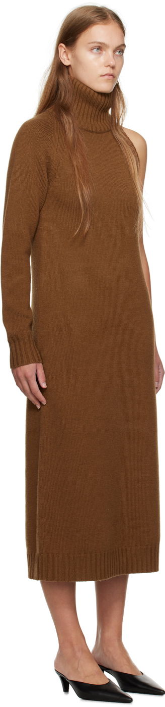 Haljina Max Mara Max Mara Single-Shoulder Midi Dress Smeđa | 2313262536600 MM12127, 1