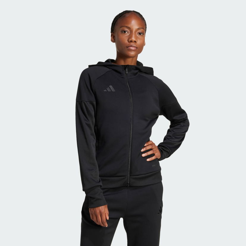 Dukserice adidas Performance Tiro 25 Full-Zip Hoodie Crna | JD9079
