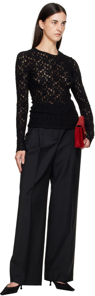 Majica kratkih rukava Max Mara Max Mara Gennaio Lace Top Crna | 2526946041600, 3