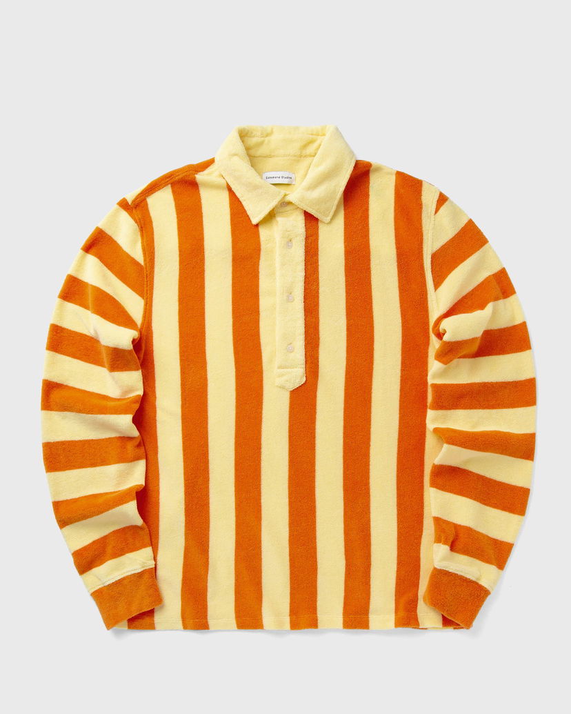 Polo majica Edmmond Studios Striped Long Sleeve Polo Shirt Narančasta | 125-20-03250