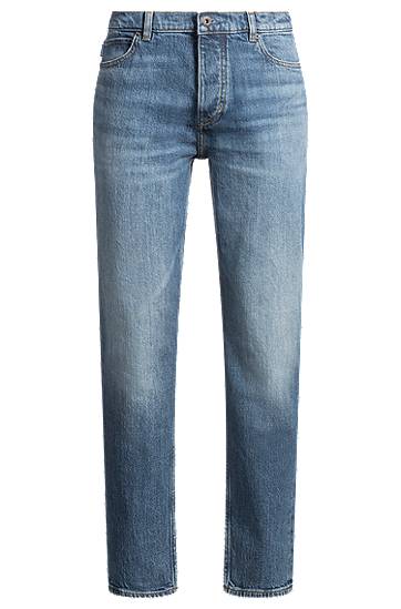 Jeans BOSS Tapered-Fit Stonewashed Jeans Plava | 50529220