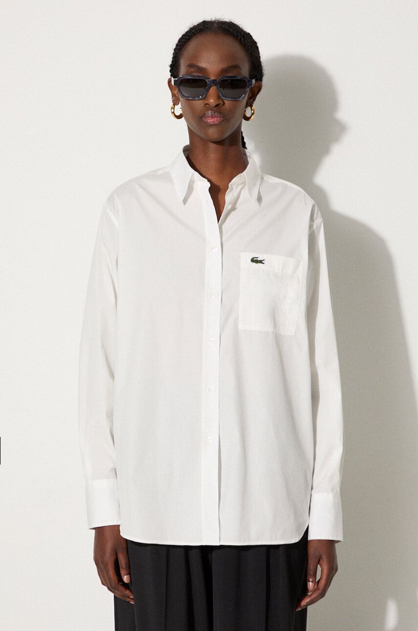Košulja Lacoste Relaxed Fit Shirt Bijela | CF7706, 0