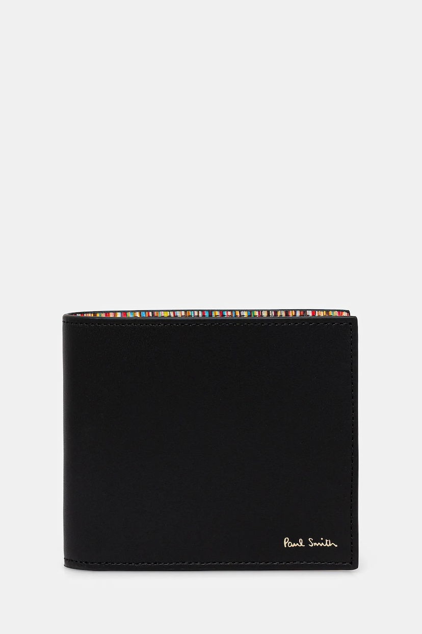 Novčanik Paul Smith Paul Smith Leather Wallet with Multi-Stripe Trim Crna | M1A.4832.CMULTI