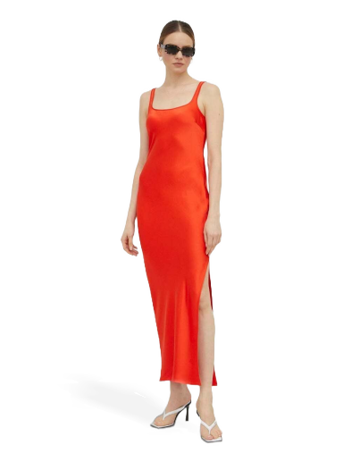 Haljina Samsoe Samsoe Sunna Slim Fitting Dress Narančasta | F23100173