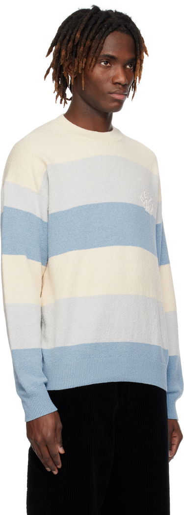 Džemper KENZO Kenzo Paris Embroidered Striped Sweater Plava | FF55PU7063CC, 1