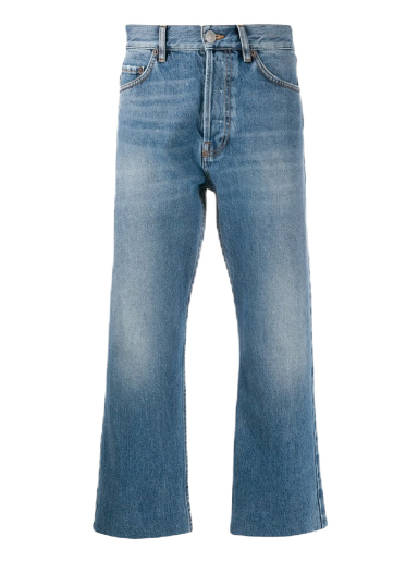 Jeans Balenciaga Cropped Straight Leg Jeans Plava | 594609TDW144065