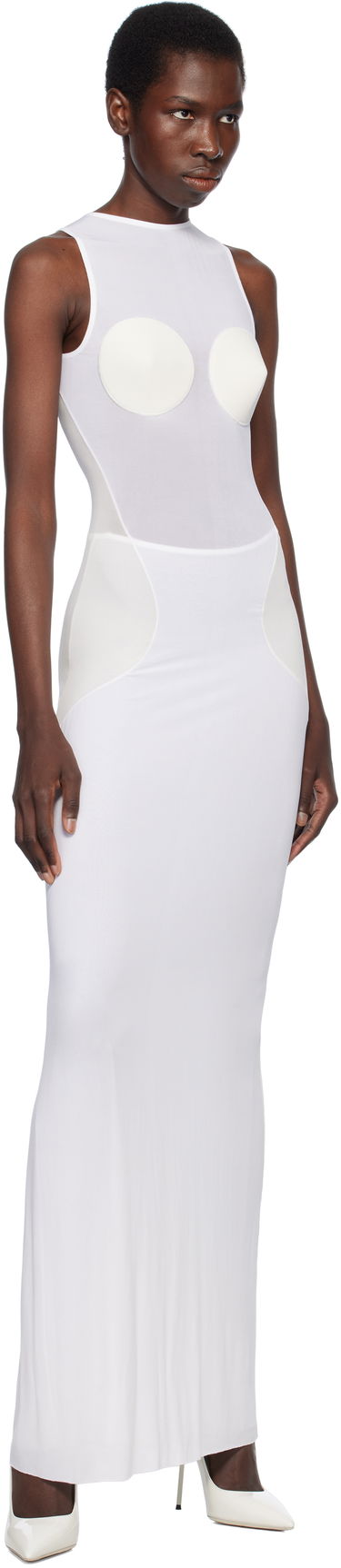 Haljina Jean Paul Gaultier Jean Paul Gaultier 'The Conical' Maxi Dress Bijela | 25/34-F-RO372-J082-1103, 3