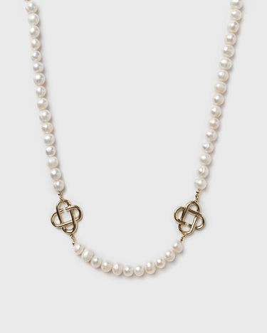 Ogrlica Casablanca Pearl Logo Necklace Bijela | APF25-JW-085-01, 2