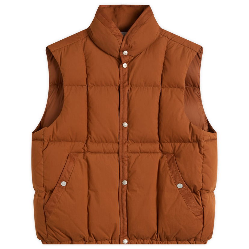Prsluk Stone Island Marina Cotton Nylon Tela Down Vest, Size Large Smeđa | K2S15G100011-V0071