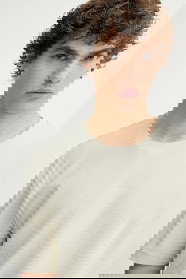 Majica kratkih rukava Samsoe Samsoe Short-sleeved T-Shirt ODIN Bež | M22200041, 3