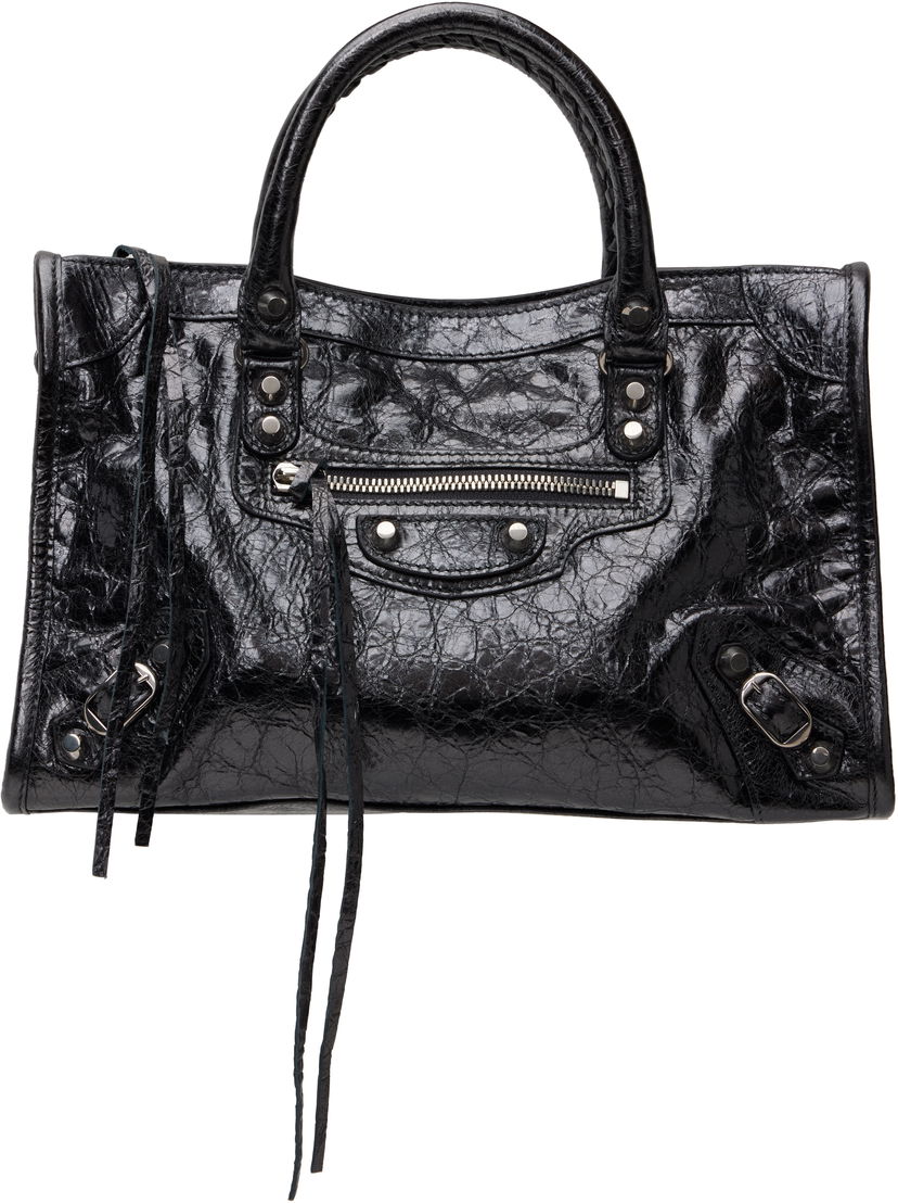 Tote bag Balenciaga 'Le City' Small Leather Bag Crna | 811442 2AA9R