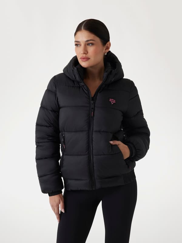 Pernata jakna GUESS Water Repellent Puffer Jacket Crna | W4PL3MWH0J0