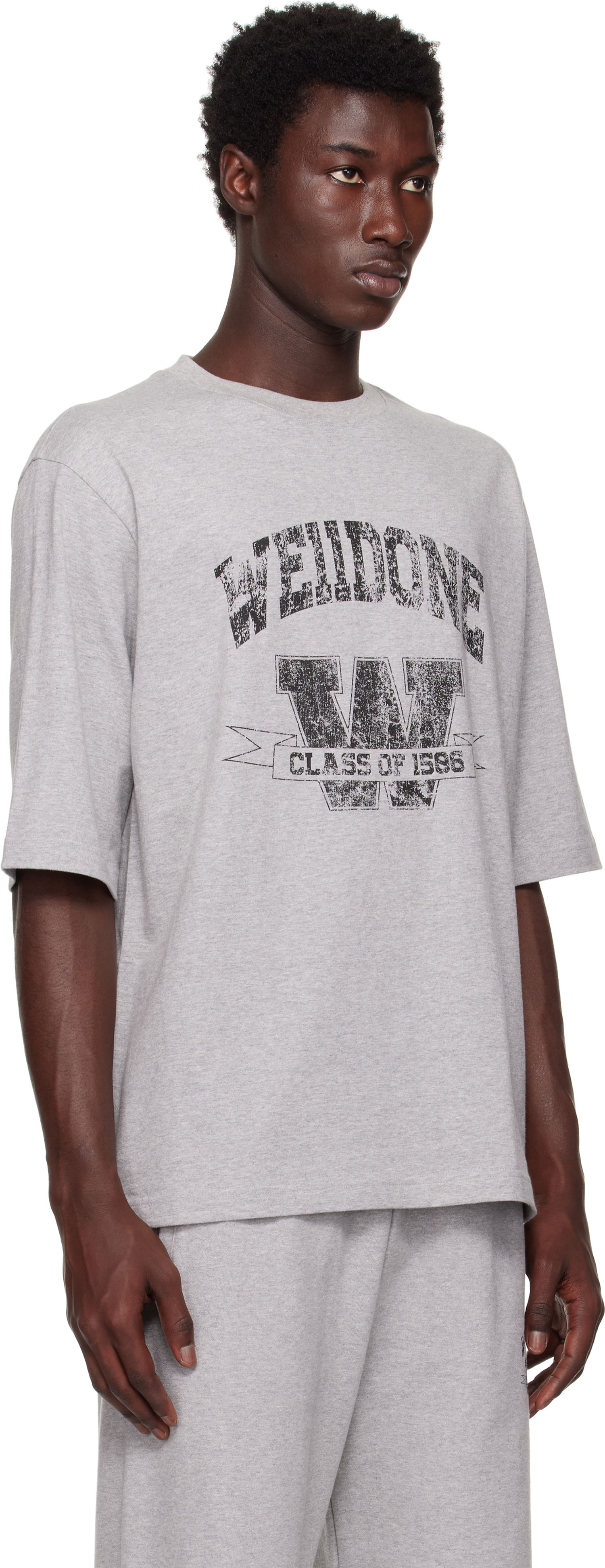 Majica kratkih rukava We11done We11done Printed University T-Shirt Siva | WD-TT2-25-743-U-MG, 1