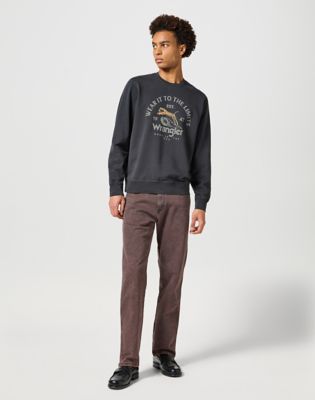 Dukserice Wrangler Wrangler Regular Crew Neck Sweatshirt Crna | 112357385:XXL