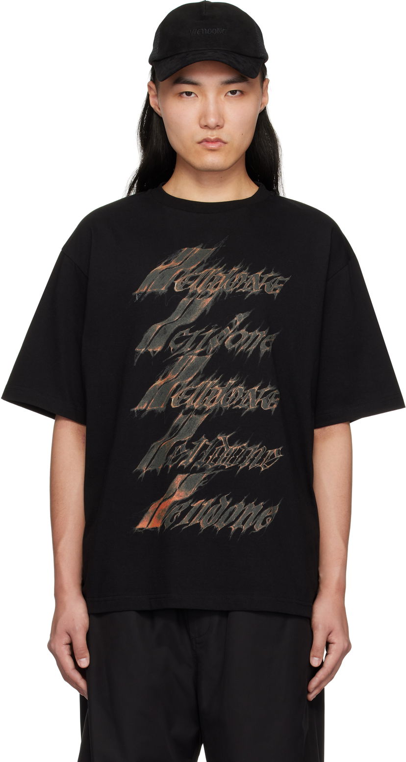Majica kratkih rukava We11done We11done Spark Logo T-Shirt Crna | WD-TT0-25-751-U-BK