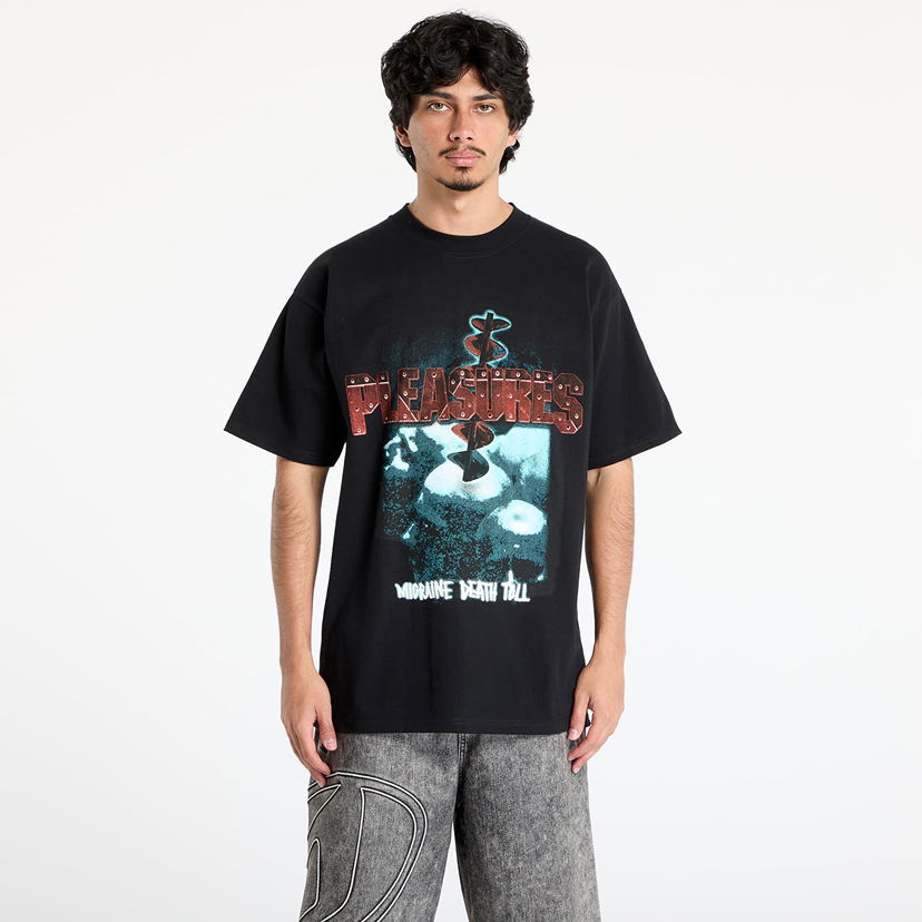 Majica kratkih rukava Pleasures PLEASURES Migraine Graphic Tee Crna | P25SU056 BLACK