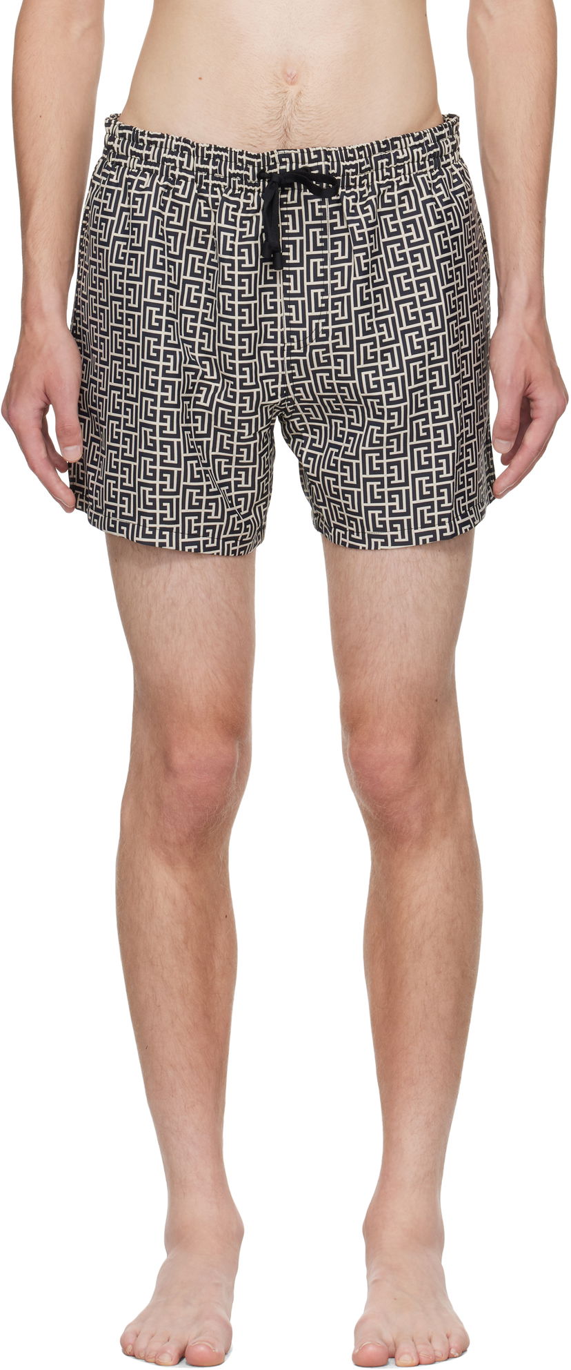 Kupaći kostimi Balmain Balmain Monogram Swim Shorts Bež | BWB641500
