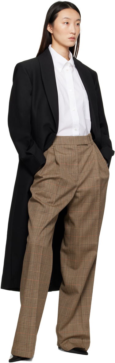 Hlače Róhe Róhe Mid-Waist Tailored Trousers Smeđa | 416-30-080, 3