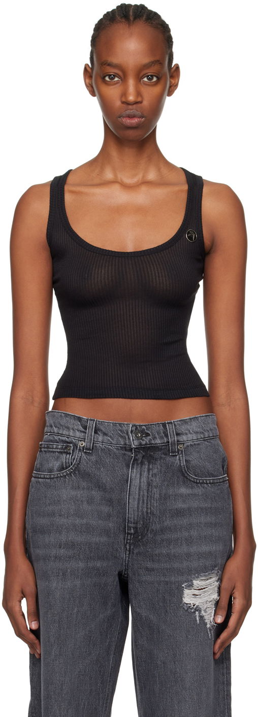 Majica bez rukava Ambush Scoop Tank Top Crna | BWAG004S24JER0011000