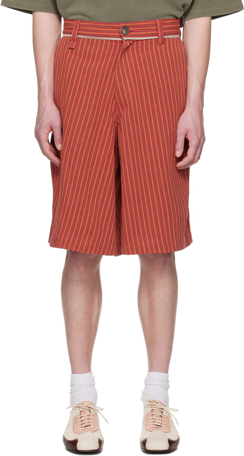 Kratke hlače Martine Rose Martine Rose Twisted Striped Shorts Crvena | 841WS14111