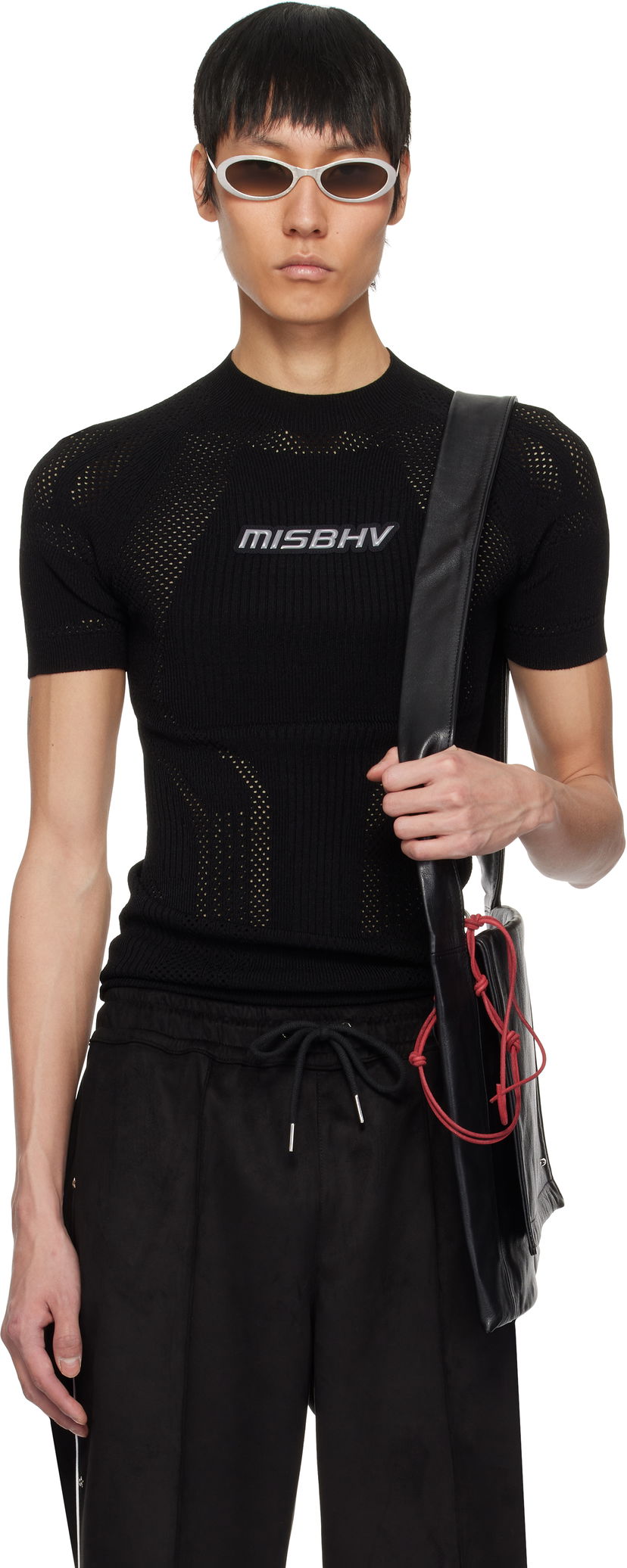 Majica kratkih rukava MISBHV MISBHV Knitted Future Sport T-Shirt Crna | 250M500