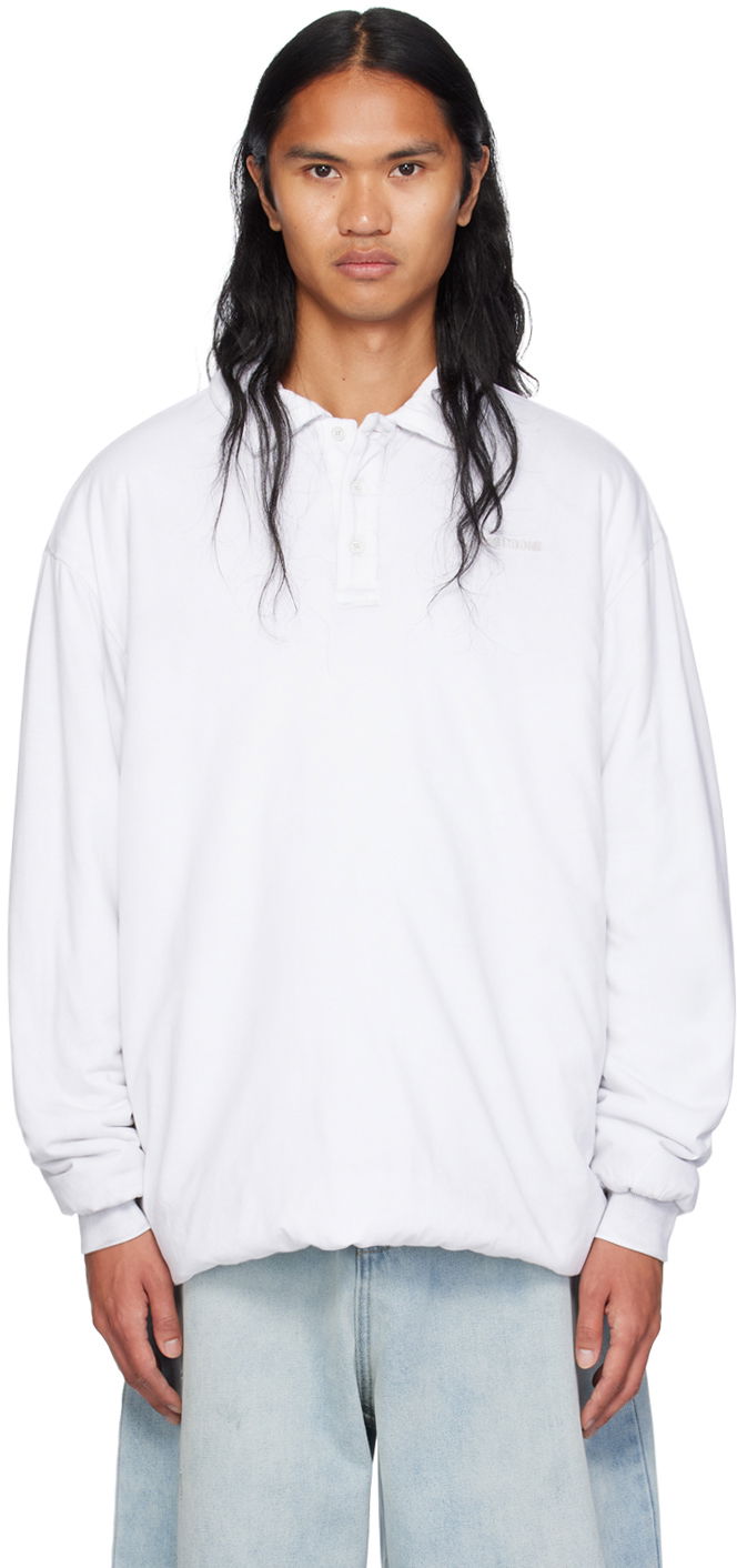 Polo majica We11done Padded Logo Polo Bijela | WD-TT2-24-739-U-WH