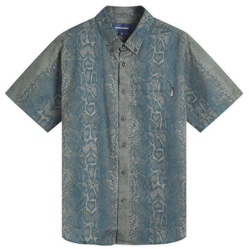 Košulja thisisneverthat Python Short Sleeve Shirt Plava | TN251WSHTS04-DNVY
