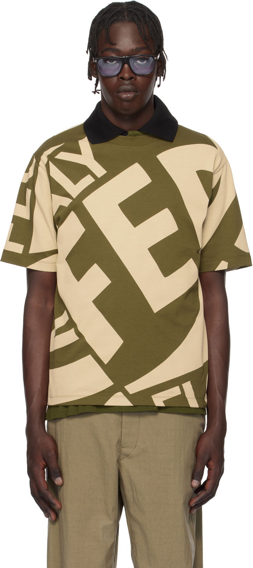 Majica kratkih rukava FERRAGAMO Ferragamo Graphic Print T-Shirt Zelena | 781245