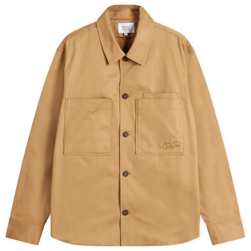 Košulja MAISON KITSUNÉ Cotton Gabardine Overshirt Bež | MM00401WW0078-P245
