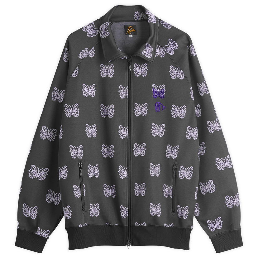 Vjetrovka Needles Kae Tanaka Poly Jacquard Track Jacket, Size Large Crna | QV424