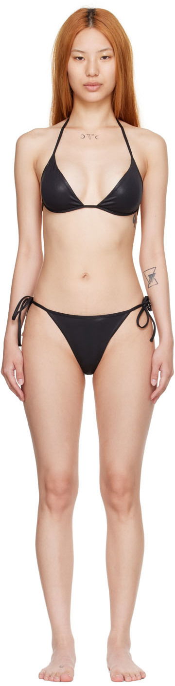 Kupaći kostimi The Attico The Attico Triangle Bikini Crna | 223WBB53 E052