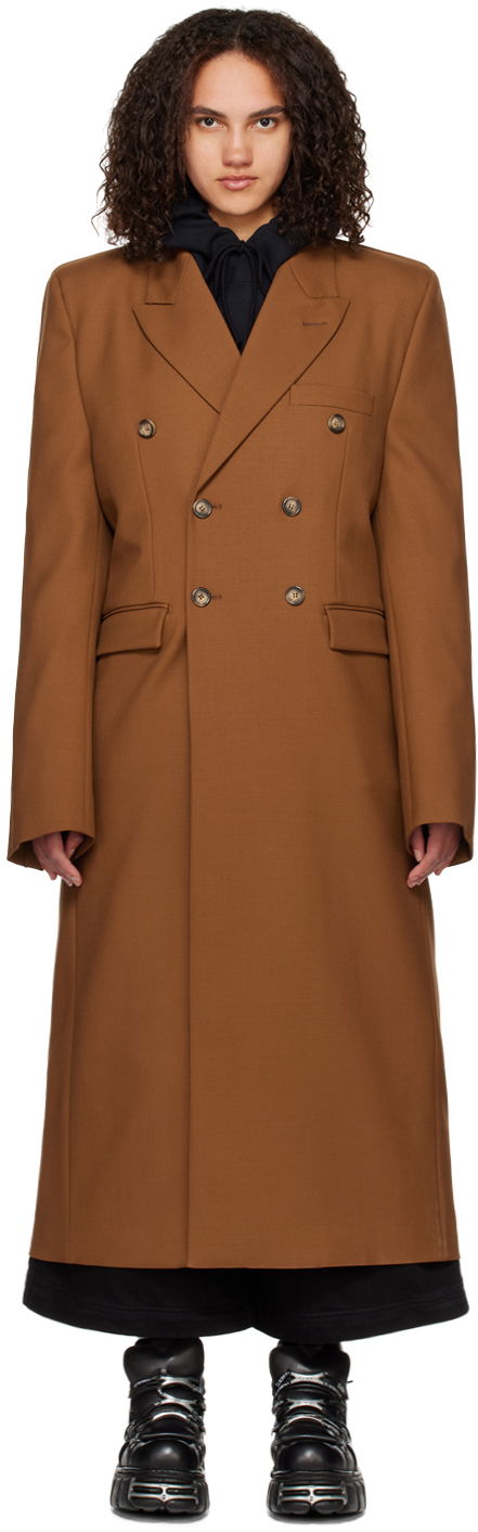 Kaputi VETEMENTS VTMNTS Double-Breasted Coat Smeđa | VL14CO460X