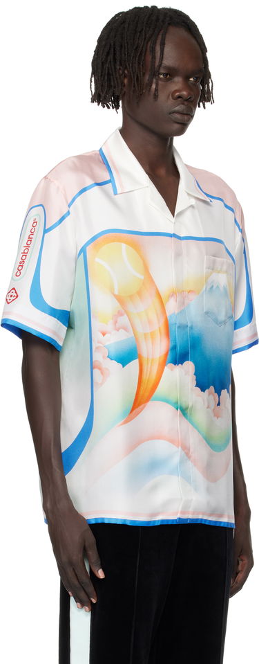 Košulja Casablanca Casablanca Fuji Dream Silk Resort Shirt Bijela | MPF25-SH-003-03, 1