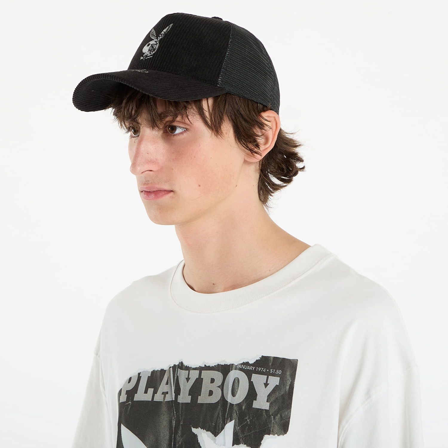 Kapa Footshop Playboy x FTSHP Corduroy Trucker Black Crna | FTSHP_533, 1