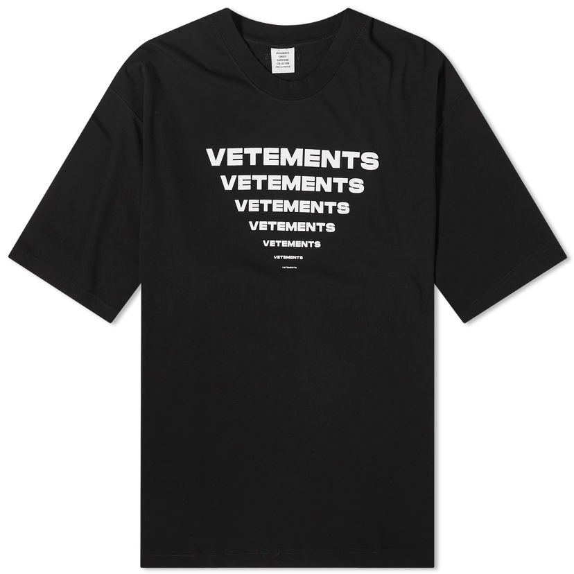 Majica kratkih rukava VETEMENTS Pyramid Logo T-Shirt Crna | UE64TR140B