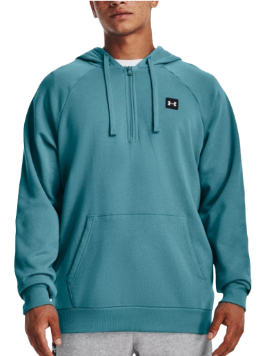 Dukserice Under Armour Rival Fleece 1/2 Zip Hoodie Tirkiz | 1373371-433