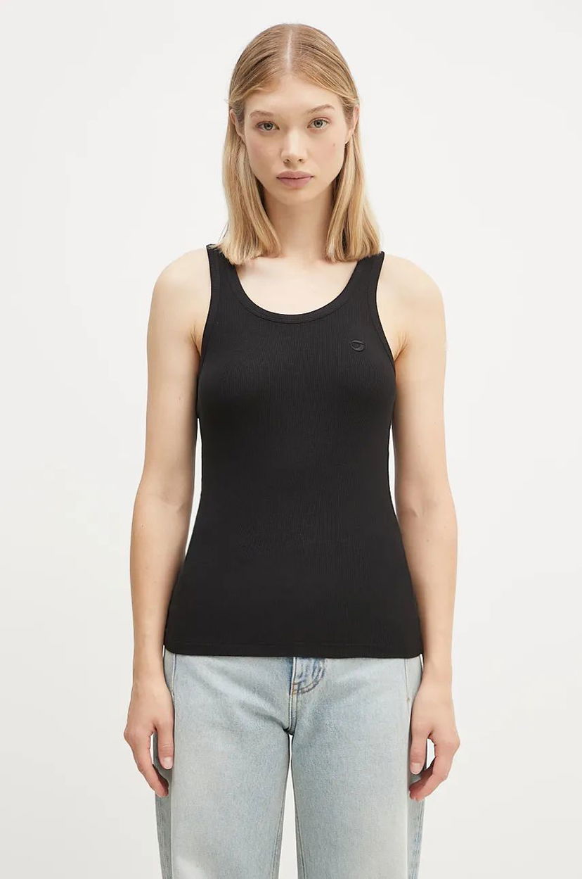 Majica bez rukava Coperni Rib Logo Tank Top Crna | COPJS12F5006
