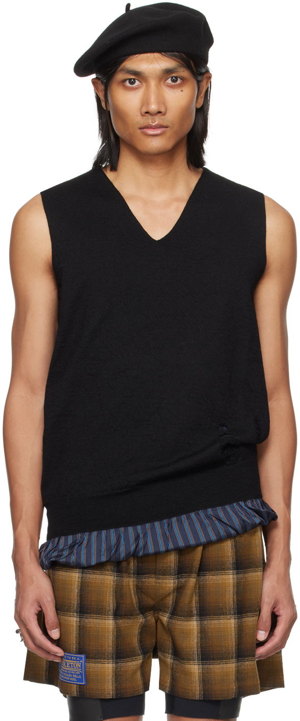 Džemper Maison Margiela Distressed Vest Crna | SI1HA0007 S17797